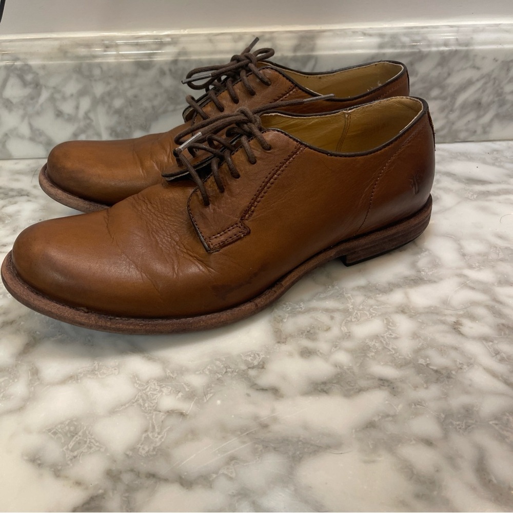 Frye John Addison Brown Leather Oxford Dress Men's Sz 8.5 D Shoes